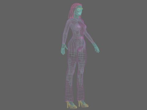 Pretty beautiful woman V28366 Model 3D