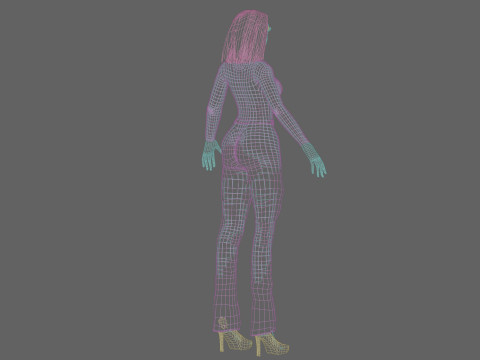Pretty beautiful woman V28366 Model 3D