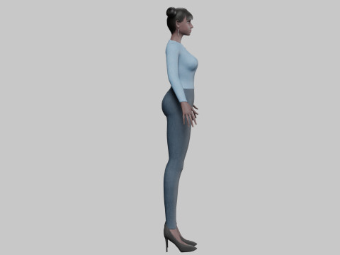 Pretty black woman V22876 Modello 3D
