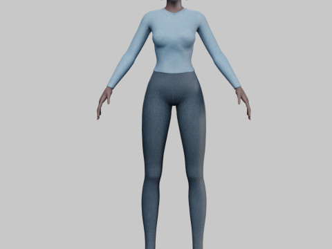 Pretty black woman V22876 Modello 3D