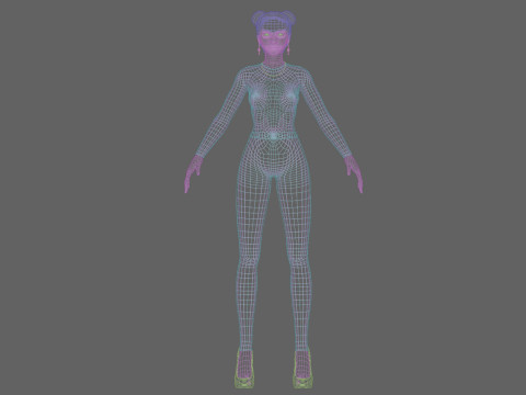 Pretty black woman V22876 Modello 3D