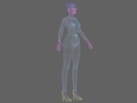 Pretty black woman V22876 Modello 3D