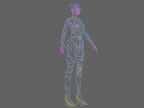 Pretty black woman V22876 3D Model