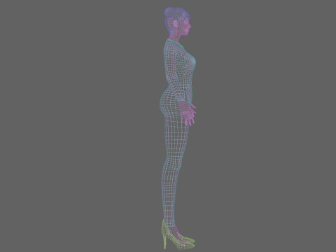 Pretty black woman V22876 Modello 3D