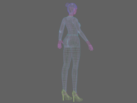 Pretty black woman V22876 Modello 3D