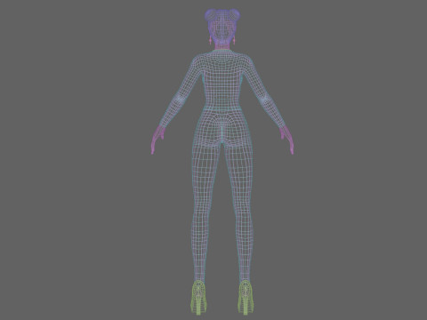 Pretty black woman V22876 Modello 3D