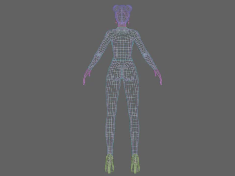 Pretty black woman V22876 3D Model
