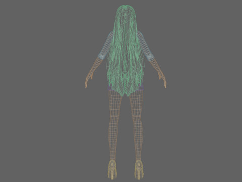 Pretty blond woman V32439 3D Model