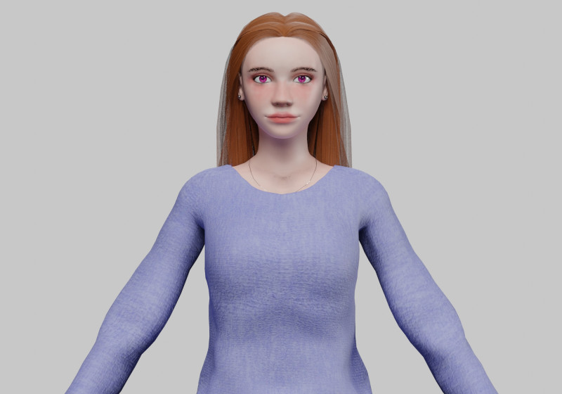Pretty classic woman V28432 Modèle 3D .c4d .max .obj .3ds .fbx .stl .blend 