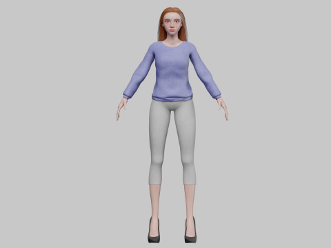 Pretty classic woman V28432 Modèle 3D