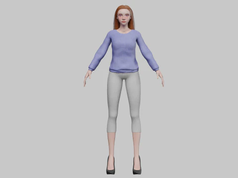 Pretty classic woman V28432 3D Model