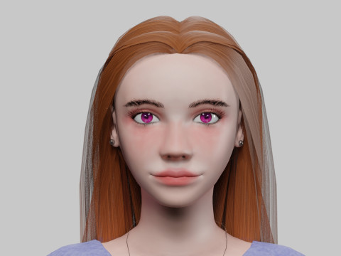 Pretty classic woman V28432 Modèle 3D