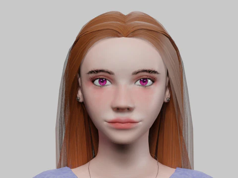 Pretty classic woman V28432 3D Model