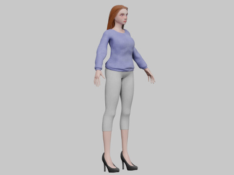 Pretty classic woman V28432 Modèle 3D