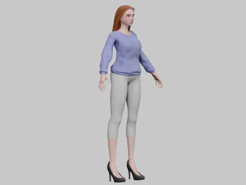 Pretty classic woman V28432 3D Model