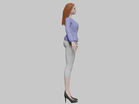 Pretty classic woman V28432 Modèle 3D