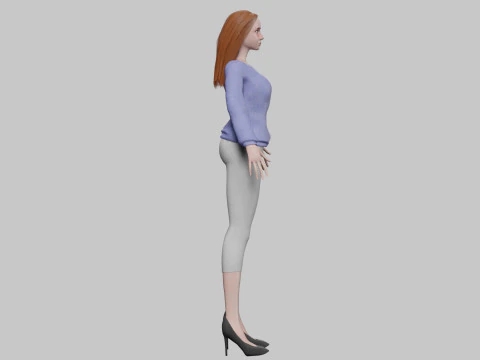 Pretty classic woman V28432 3D Model