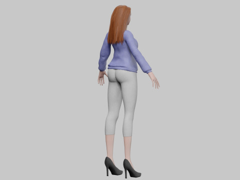 Pretty classic woman V28432 Modèle 3D