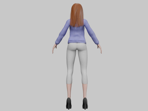Pretty classic woman V28432 Modèle 3D