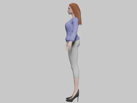 Pretty classic woman V28432 3D Model