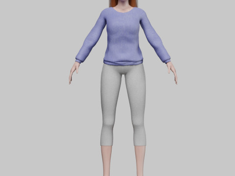 Pretty classic woman V28432 Modèle 3D