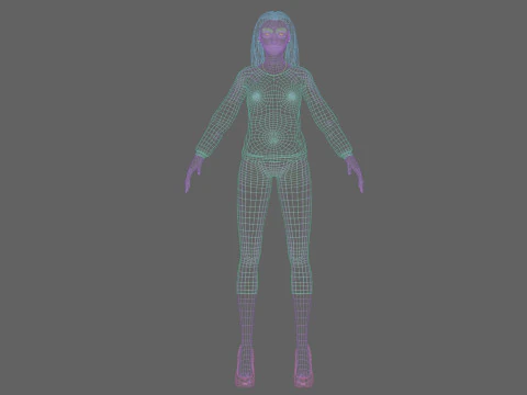 Pretty classic woman V28432 3D Model