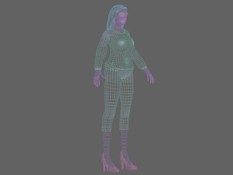 Pretty classic woman V28432 Modèle 3D