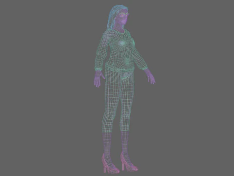 Pretty classic woman V28432 3D Model