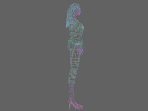 Pretty classic woman V28432 Modèle 3D