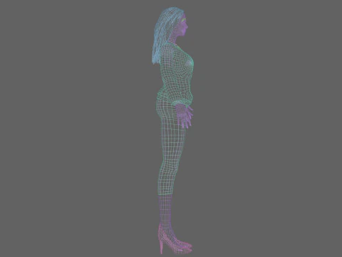 Pretty classic woman V28432 3D Model