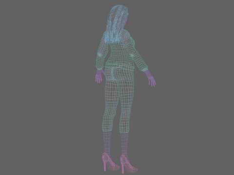 Pretty classic woman V28432 Modèle 3D