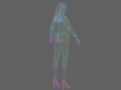 Pretty classic woman V28432 3D Model