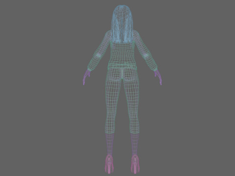 Pretty classic woman V28432 Modèle 3D