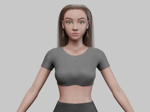 Pretty cool woman V29591 3D मॉडल
