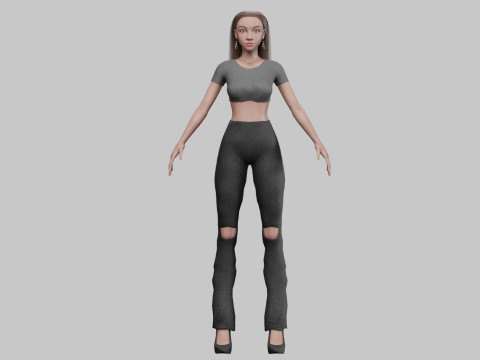 Pretty cool woman V29591 3D मॉडल