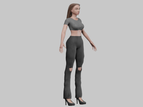 Pretty cool woman V29591 3D मॉडल