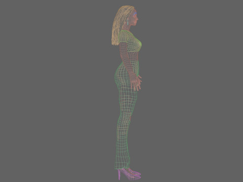 Pretty cool woman V29591 3D मॉडल