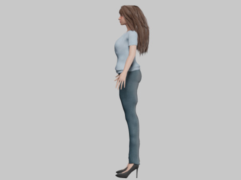 Pretty cute woman V33792 Model 3D