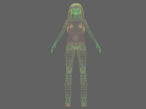 Pretty cute woman V33792 Model 3D