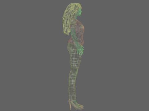 Pretty cute woman V33792 Model 3D