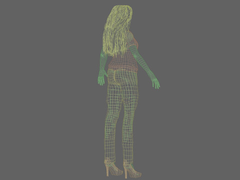 Pretty cute woman V33792 Model 3D