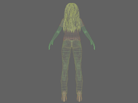 Pretty cute woman V33792 Model 3D