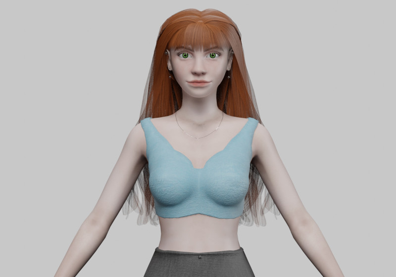 Pretty lovely woman V29343 Modelo 3D .c4d .max .obj .3ds .fbx .stl .blend 