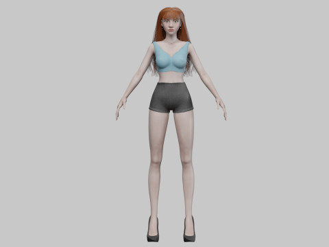 Pretty lovely woman V29343 Modelo 3D