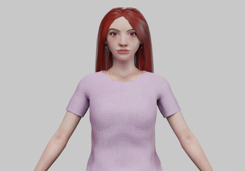 Pretty standard woman V30346 Model 3D .c4d .max .obj .3ds .fbx .stl .blend 