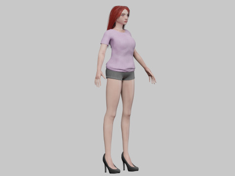 Pretty standard woman V30346 Model 3D