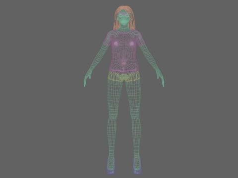 Pretty standard woman V30346 Model 3D