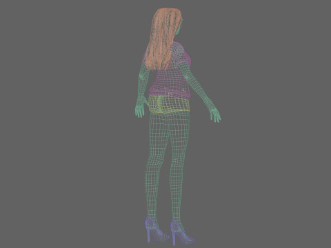 Pretty standard woman V30346 Model 3D