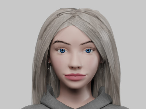 Pretty stylized woman V32401 3D Модель