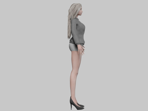 Pretty stylized woman V32401 3D Модель